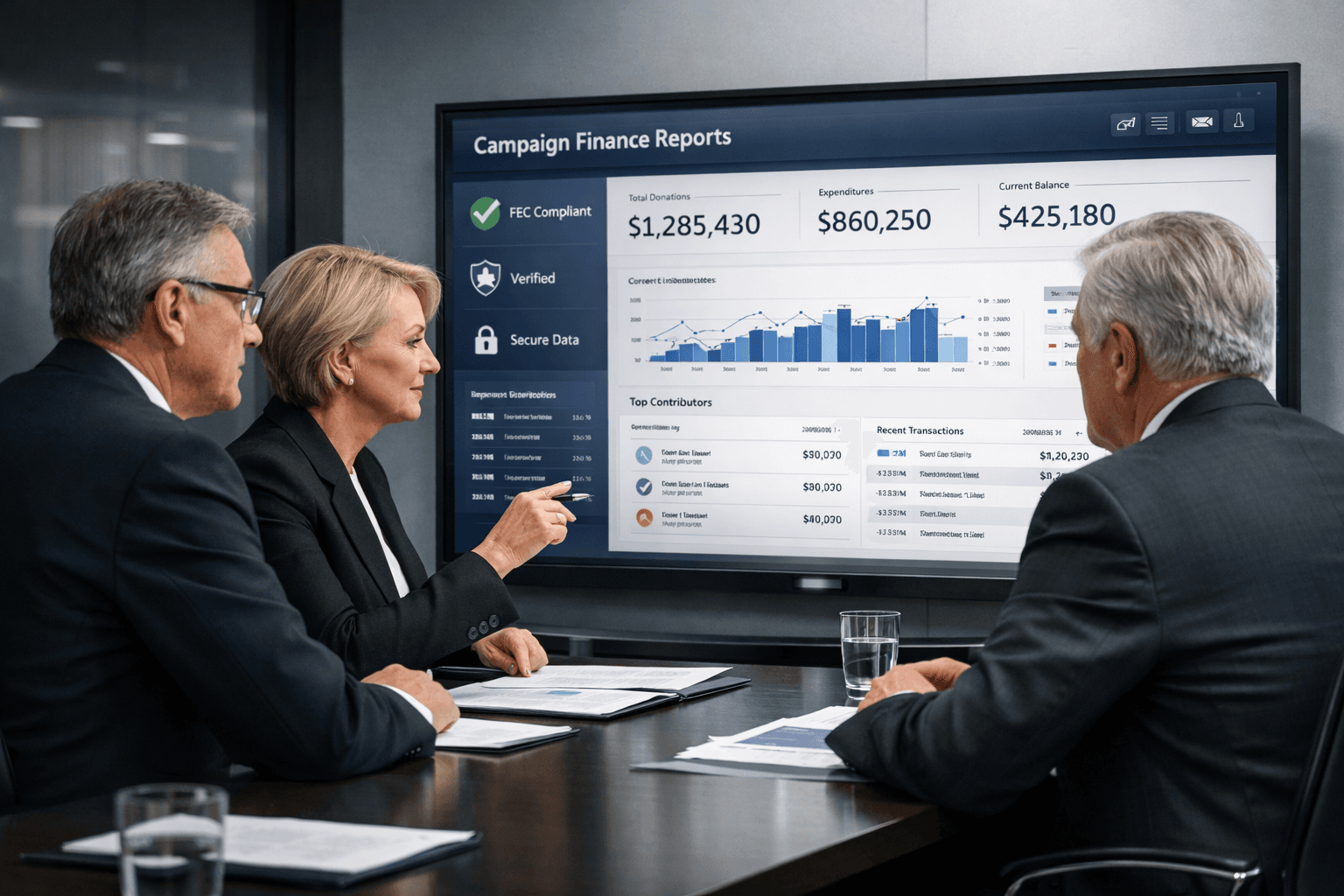 Diverse team of professionals collaborating in an office